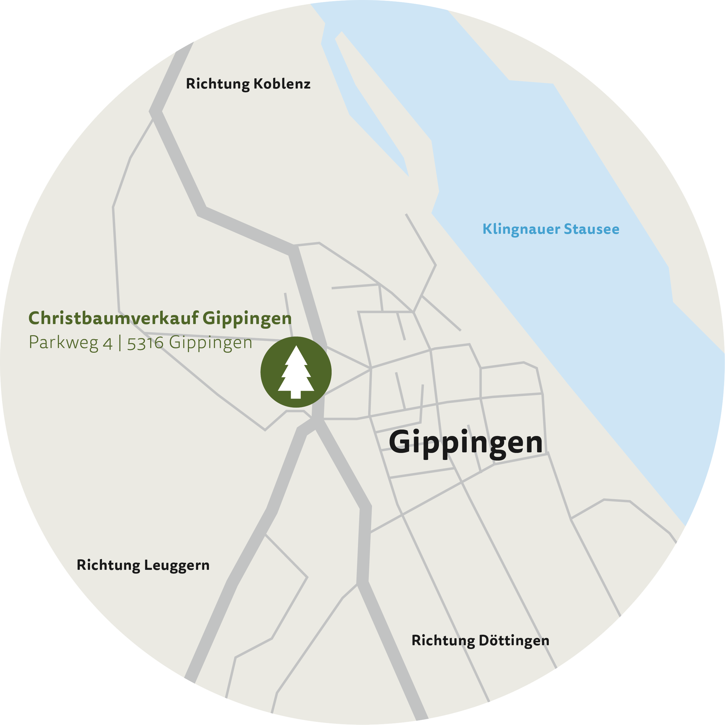 Karte: Parkweg 4, 5316 Gippingen